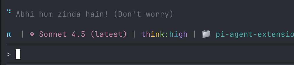 Whimsical extension showing a Bollywood loading message