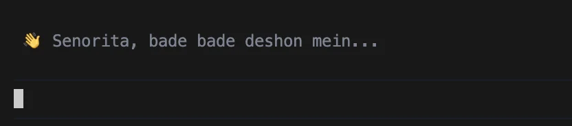 Whimsical extension exit message